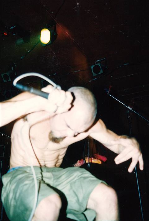 The Sick’s frontman crouched over the mic mid-set, the shot the band logo was traced from