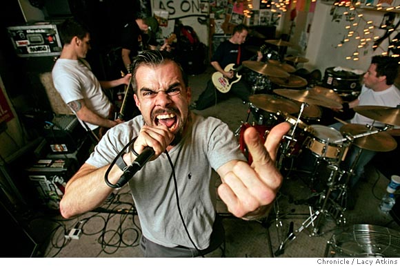 The Sick in their rehearsal space (SF Chronicle)